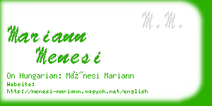 mariann menesi business card